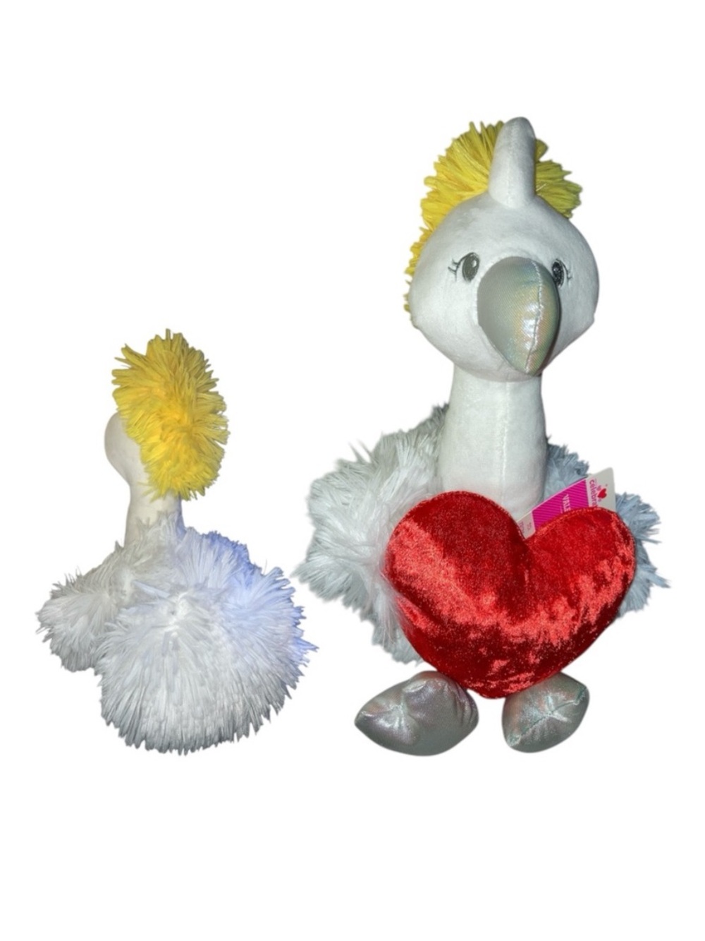 Way To Celebrate 17” White Flamingo With Red Heart